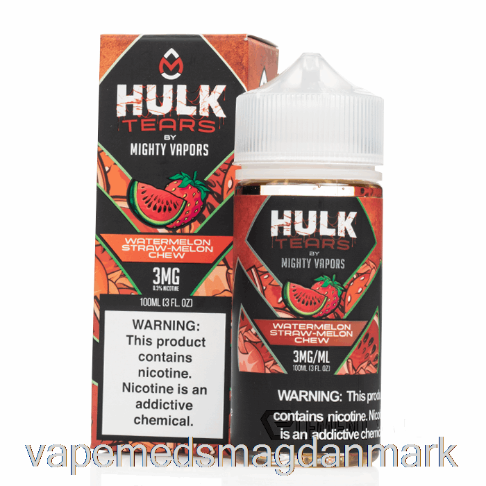 Vape Uden Nikotin Vandmelon Halm Melon Tygge - Hulk Tears - 100ml 6mg